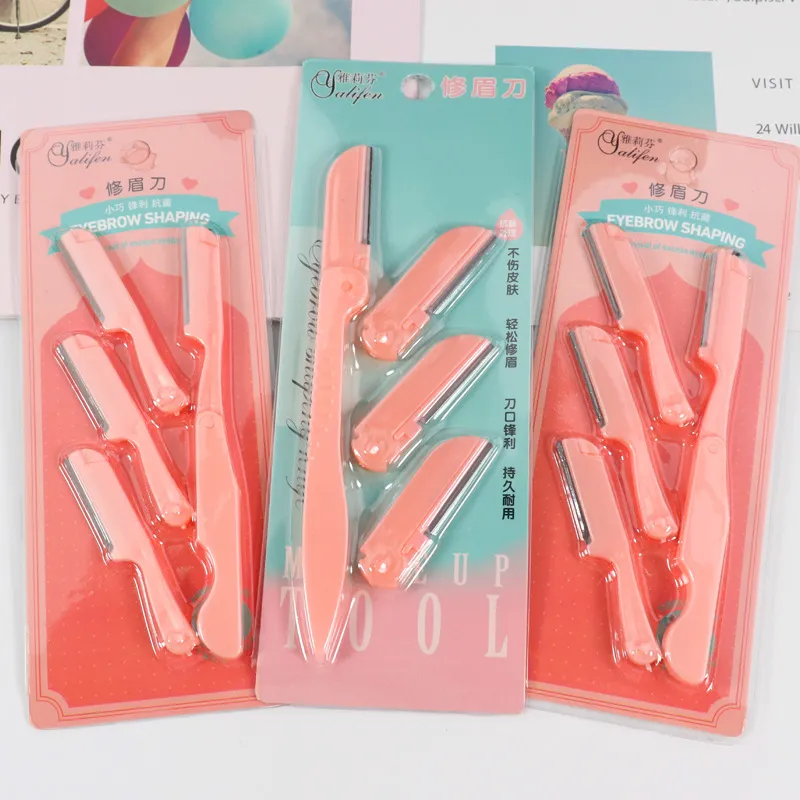 Professional Folding Eyebrow Razor for Women with Replaceable Blades – Refillable Brow Shaver, Portable Precision Beauty Tool